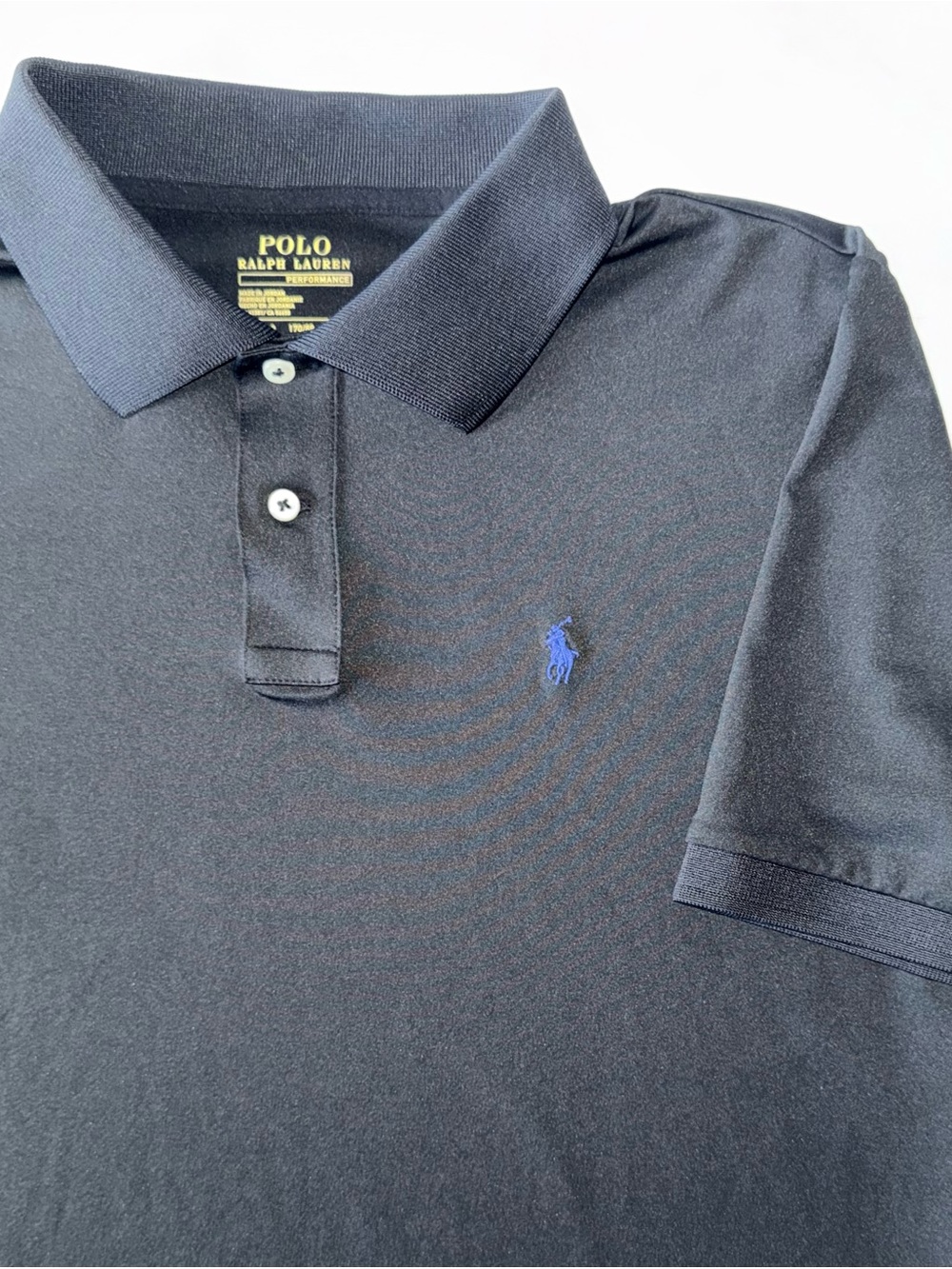 Polo Ralph Lauren Performance Polo Boys XL Black Stretch Pony Logo